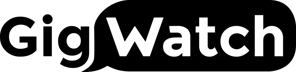 Logotyp för Gigwatch, en partipolitiskt obunden och ideell grupp som undersöker gig-ekonomin med kritiska ögon.