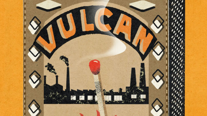 Omslag till boken Vulcan av Nino Mick. Design av Moa Schulman.