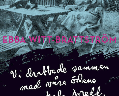 Omslagsbild till boken "Vi drabbade samman med vaåra öddens hela bredd" som är skriven av Ebba Witt-Brattström